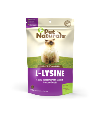 Front of the Pet Naturals L-Lysine bag