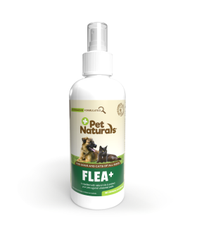 Front of the Pet Naturals Flea + Spray bottle
