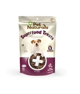 Front of the Pet Naturals Superfood Treats Peanut Butter Flavor bag
