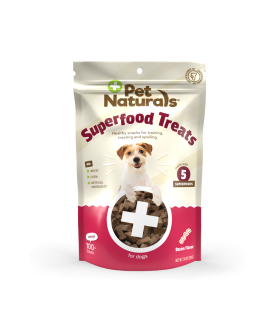 Front of the Pet Naturals Superfood Treats Bacon Flavor bag
