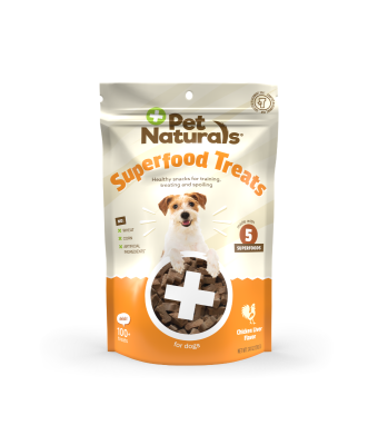 Front of the Pet Naturals Superfood Treats Chicken Liver Flavor bag
